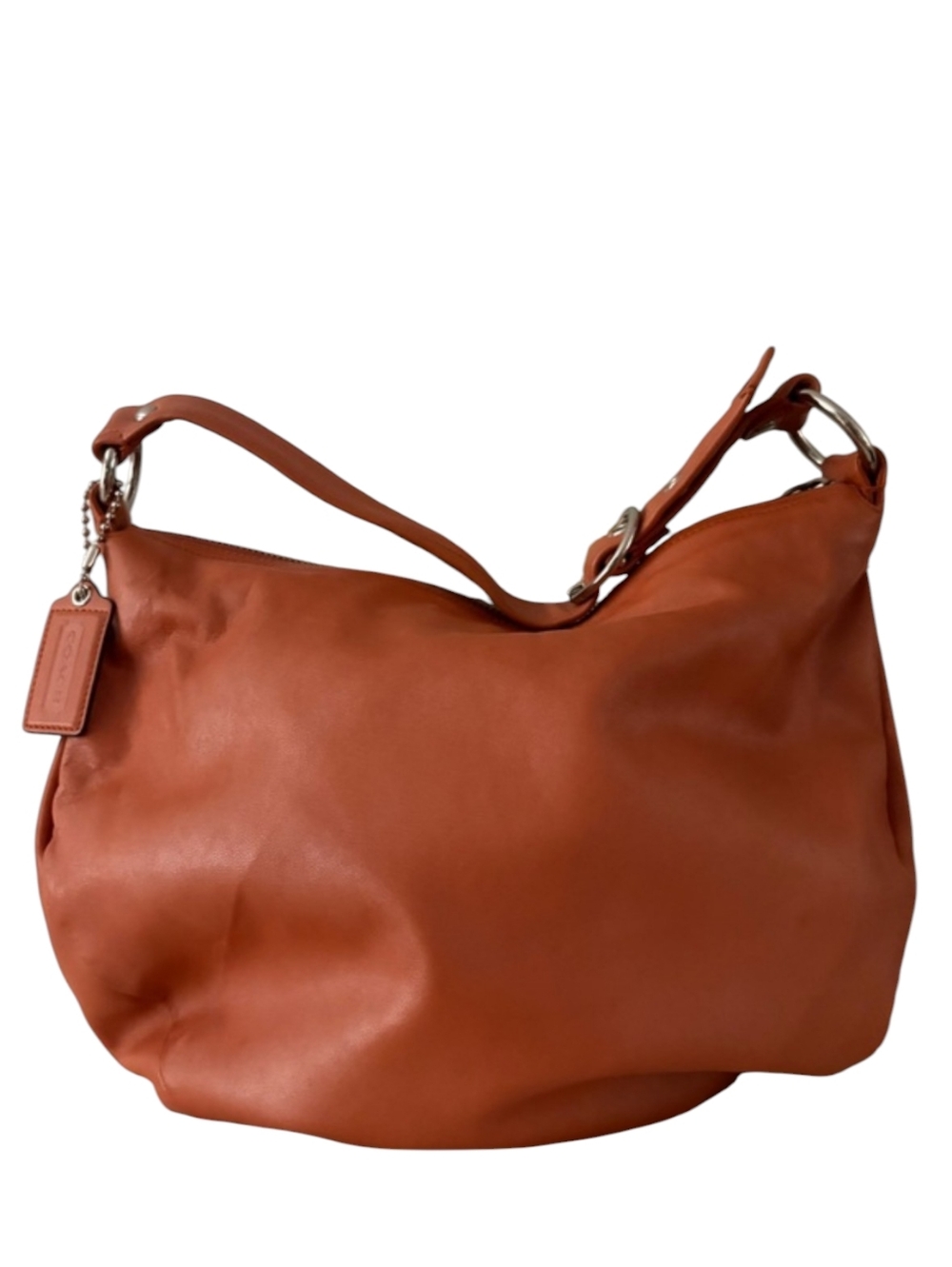 Coach Ali Orange Leather Hobo Shoulder Bag - Picture 4 of 15